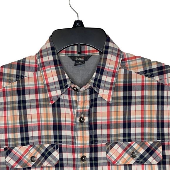 Royal Robbins Contemporary Fit Men's Plaid Short Sleeve Shirt Button Up Medium - Picture 3 of 8